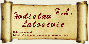 Hodislav Lalošević vizit kartica